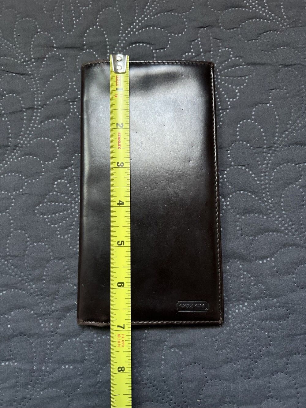 VTG Coach Men’s Long Wallet Manhattan Collection Dark Expresso Genuine Leather - Picture 10 of 14